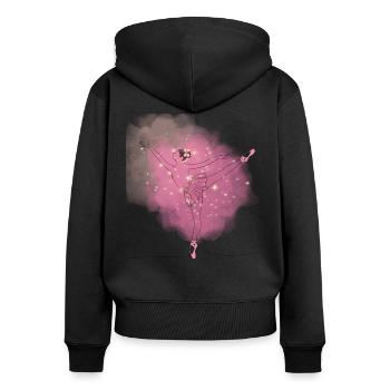 Ballerina - Women's Premium Organic Zip Hoodie - black - Back - Julia (174cm)