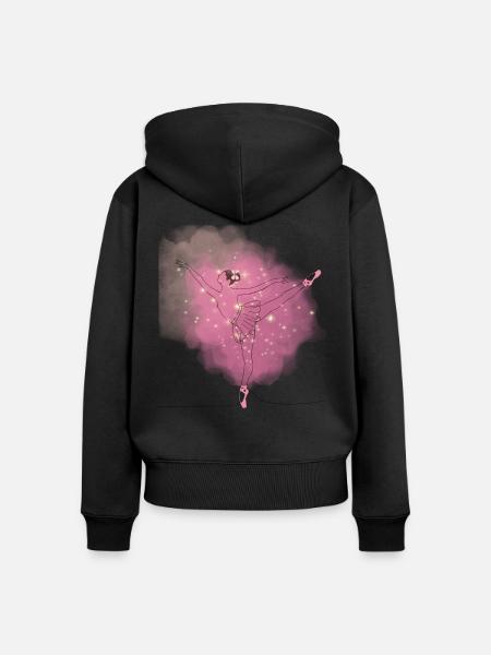 Ballerina - Frauen Premium Bio Zip Hoodie - Schwarz