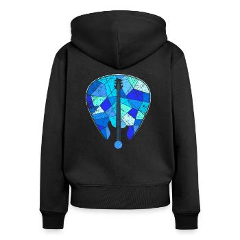 Guitare basse guitare électrique - Sweat à capuche zippé Premium bio Femme - noir - Dos - Julia (174cm)