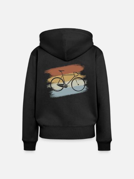 Rennrad - Frauen Premium Bio Zip Hoodie - Schwarz
