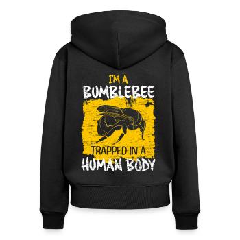 Bumblebee - Women's Premium Organic Zip Hoodie - black - Back - Julia (174cm)