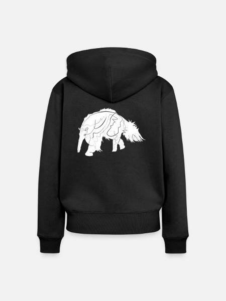 Ameisenbär - Frauen Premium Bio Zip Hoodie - Schwarz