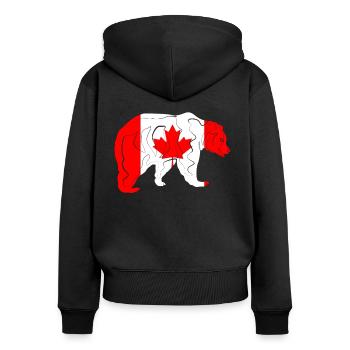 Canada - Sweat à capuche zippé Premium bio Femme - noir - Dos - Julia (174cm)