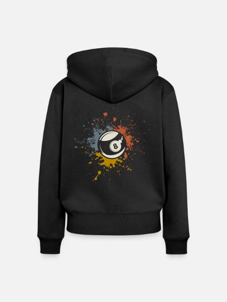 Billard - Frauen Premium Bio Zip Hoodie - Schwarz