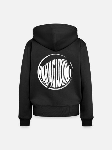 Paragliding - Frauen Premium Bio Zip Hoodie - Schwarz