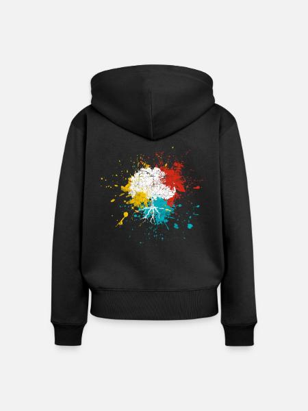 Baum - Frauen Premium Bio Zip Hoodie - Schwarz