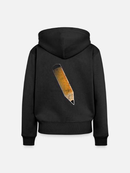 Zeichnen - Frauen Premium Bio Zip Hoodie - Schwarz