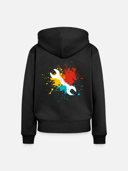Werkzeug - Frauen Premium Bio Zip Hoodie - Schwarz