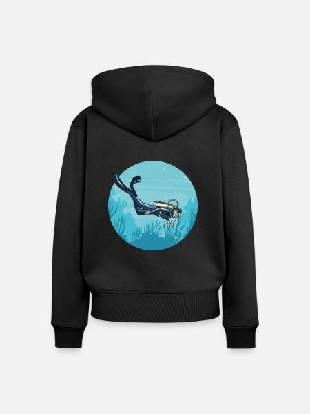 Gerätetauchen - Frauen Premium Bio Zip Hoodie - Schwarz