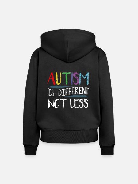 Autist Autismus - Frauen Premium Bio Zip Hoodie - Schwarz