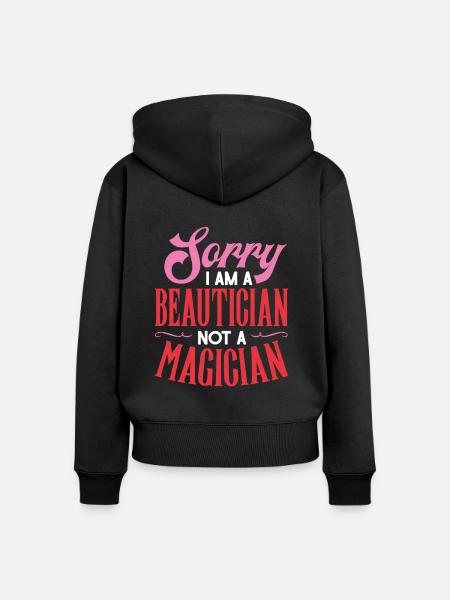 Kosmetikerin - Frauen Premium Bio Zip Hoodie - Schwarz