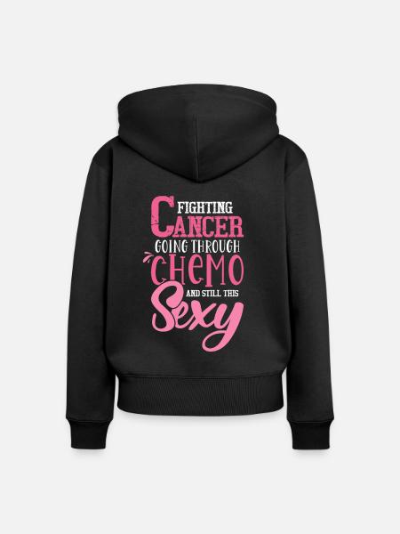 Krebs - Frauen Premium Bio Zip Hoodie - Schwarz