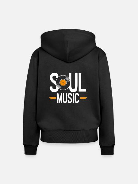 Soul Musik - Frauen Premium Bio Zip Hoodie - Schwarz