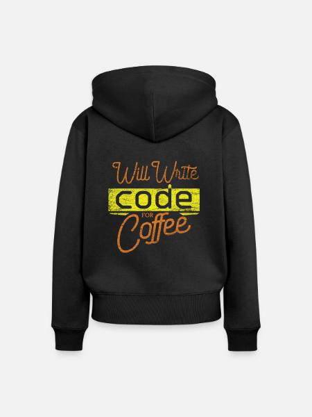 Programmieren - Frauen Premium Bio Zip Hoodie - Schwarz