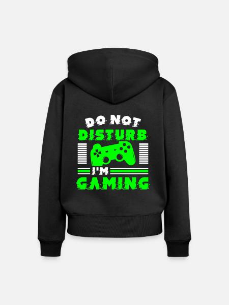 Gaming - Frauen Premium Bio Zip Hoodie - Schwarz