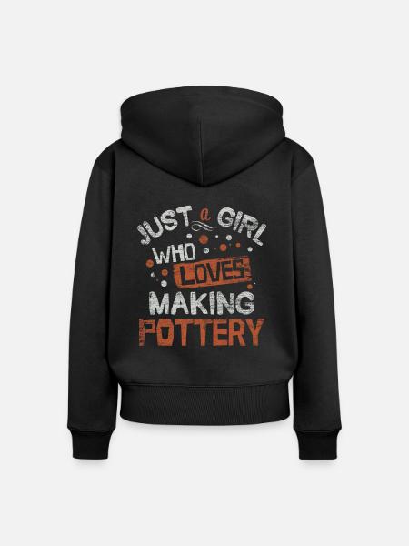 Töpfern - Frauen Premium Bio Zip Hoodie - Schwarz