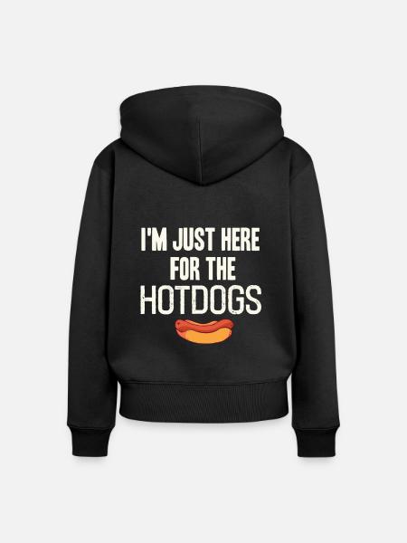 Hot dog - Frauen Premium Bio Zip Hoodie - Schwarz