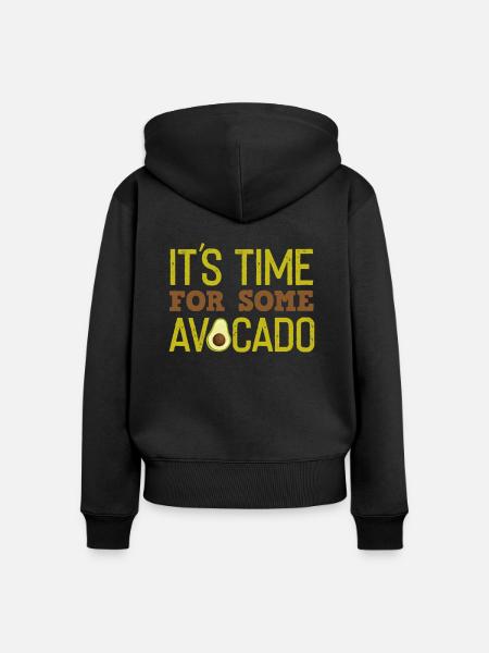 Avocado - Frauen Premium Bio Zip Hoodie - Schwarz