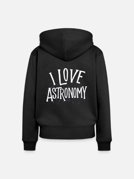 Astronomie - Frauen Premium Bio Zip Hoodie - Schwarz