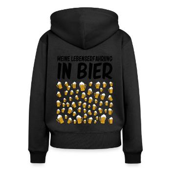 60.Ehrentag 60. Jubiläum Club der alten Säcke 60 - Frauen Premium Bio Zip Hoodie - Schwarz - Hinten - Julia (174cm)