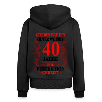 40. Geburtstag lustig Mann 40 Geburtstag Geschenk - Frauen Premium Bio Zip Hoodie - Schwarz - Hinten - Julia (174cm)