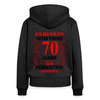 70. Geburtstag lustig Mann 70 Geburtstag Geschenk - Frauen Premium Bio Zip Hoodie - Schwarz - Hinten - Julia (174cm)