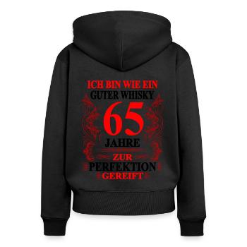 65. Geburtstag lustig Mann 65 Geburtstag Geschenk - Frauen Premium Bio Zip Hoodie - Schwarz - Hinten - Julia (174cm)