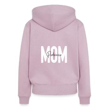Podenco Mom - Frauen Premium Bio Zip Hoodie - Altrosa - Hinten - Julia (174cm)