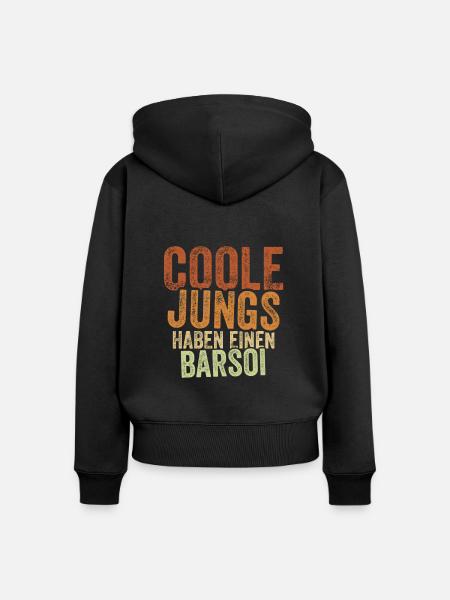 Barsoi - Frauen Premium Bio Zip Hoodie - Schwarz