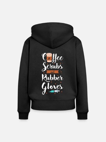 Lustige Krankenschwester Geschenke - Frauen Premium Bio Zip Hoodie - Schwarz