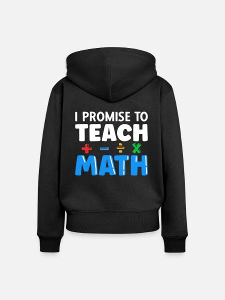 Mathelehrer Spruch Mathematiker - Frauen Premium Bio Zip Hoodie - Schwarz