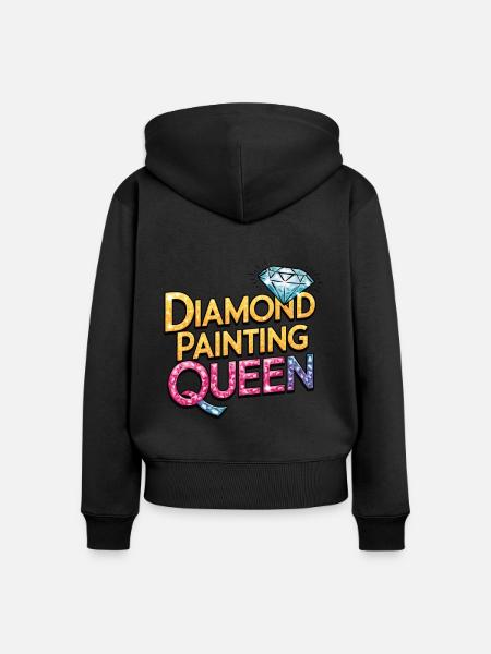 Diamond Painting Diamond Painter - Frauen Premium Bio Zip Hoodie - Schwarz