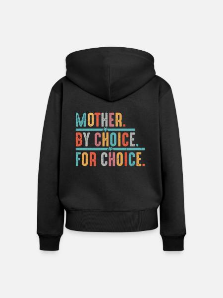 Mutter nach Wahl - Frauen Premium Bio Zip Hoodie - Schwarz