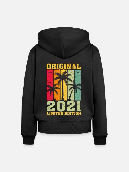 2021 Limitierte Originalausgabe - Frauen Premium Bio Zip Hoodie - Schwarz