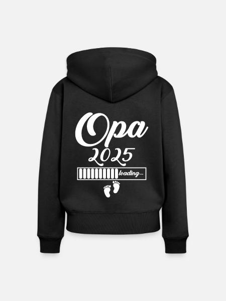 Opa 2025 - Frauen Premium Bio Zip Hoodie - Schwarz