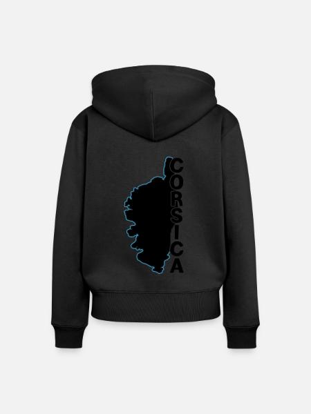 Korsika - Frauen Premium Bio Zip Hoodie - Schwarz