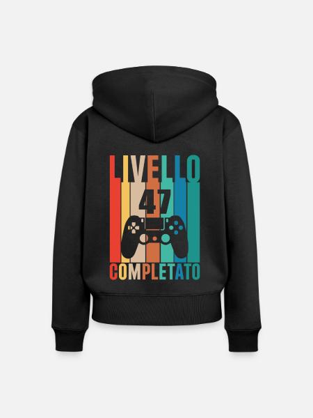 Stufe 47 - Frauen Premium Bio Zip Hoodie - Schwarz