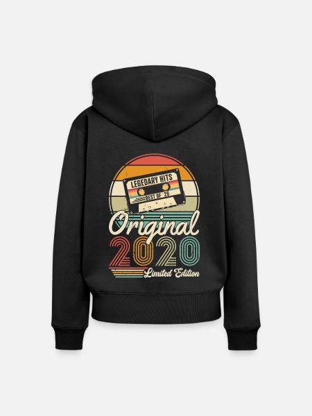 2020 - Frauen Premium Bio Zip Hoodie - Schwarz