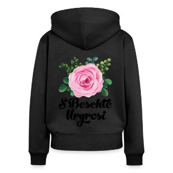 S beschte Urgrosi Uroma Schweiz Lieblingsoma Oma - Frauen Premium Bio Zip Hoodie - Schwarz - Hinten - Julia (174cm)