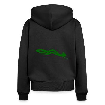 Eichhörnchen - Frauen Premium Bio Zip Hoodie - Schwarz - Hinten - Julia (174cm)