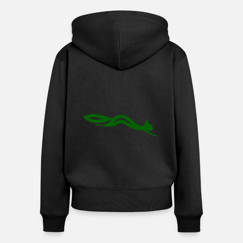 écureuil - Sweat à capuche zippé Premium bio Femme - noir