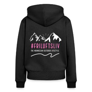 Outdoor t-shirts, Hunting and fishing, hoodies 3 - Women's Premium Organic Zip Hoodie - black - Back - Julia (174cm)