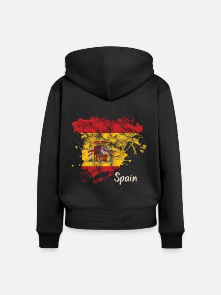 Spanien Urlaub Spanier - Frauen Premium Bio Zip Hoodie - Schwarz