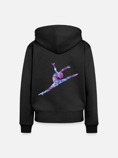 Turnen - Frauen Premium Bio Zip Hoodie - Schwarz