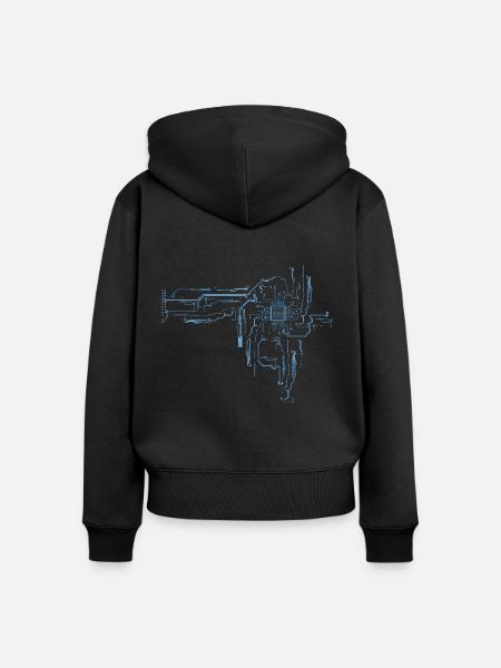 Leiterplatte - Frauen Premium Bio Zip Hoodie - Schwarz