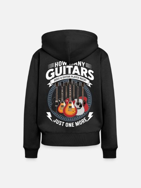 Gitarrist Gitarre - Frauen Premium Bio Zip Hoodie - Schwarz