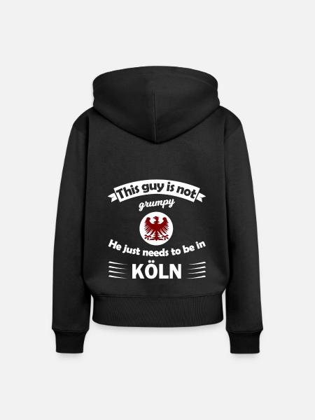 Die Kölner - Frauen Premium Bio Zip Hoodie - Schwarz
