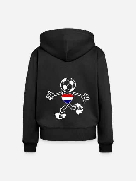 Die Holländer Fans - Frauen Premium Bio Zip Hoodie - Schwarz