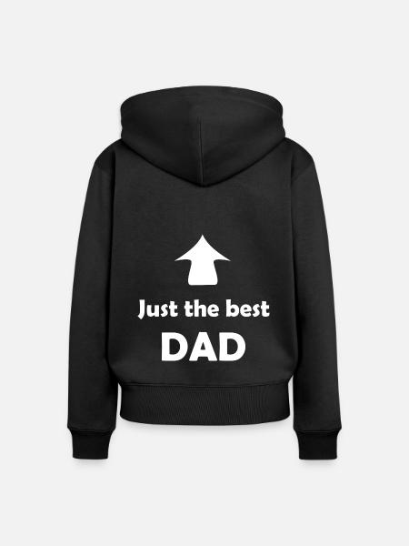 Für den super Papa - Frauen Premium Bio Zip Hoodie - Schwarz