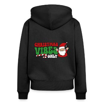 Weihnachten Weihnachtsstimmung Weihnachtsmann - Frauen Premium Bio Zip Hoodie - Schwarz - Hinten - Julia (174cm)